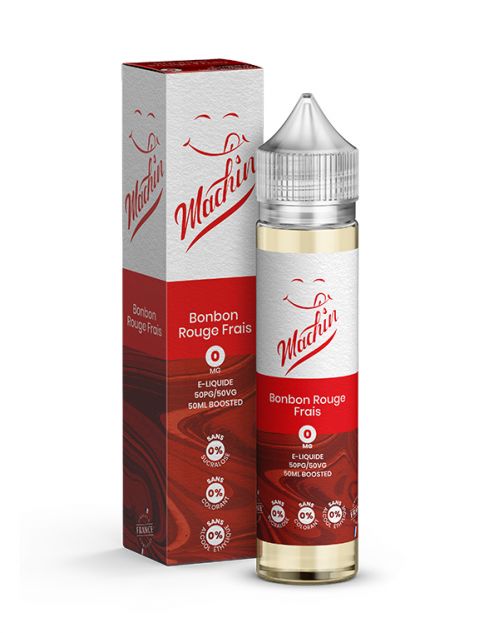 Eliquide Bonbon rouge frais 50 ml Machin